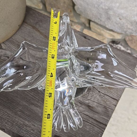 John Riekes Kristaluxus Collection Vintage Handmade Crystal Eagle Paperweight - Picture 16 of 16